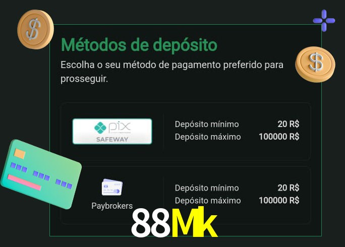O cassino 88Mk oferece uma grande variedade de métodos de pagamento